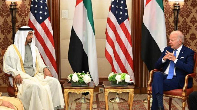 us president joe biden and uae president sheikh mohammed bin zayed al nahyan