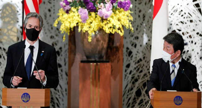 us secratary of state and japan foreign minister toshitsu motegi