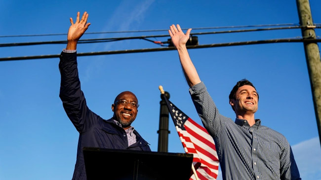 us senator jon ossoff raphael warnock