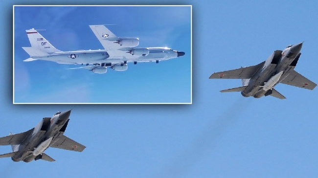 us spy plane and russian mig 31 inner