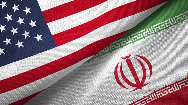 usa iran flag