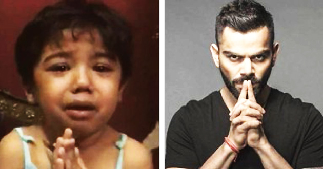 virat kohli and a child