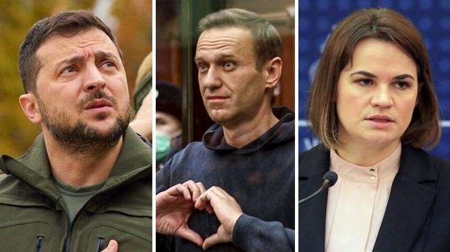 volodymyr zelensky alexey navalny and sviatlana tsikhanouskaya