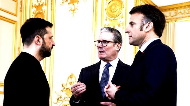 volodymyr zelensky emmanuel macron keir starmer