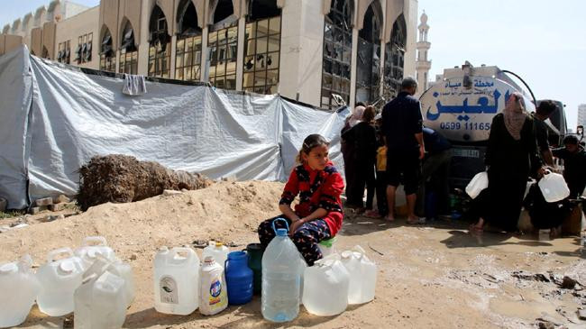 waiting for water supply