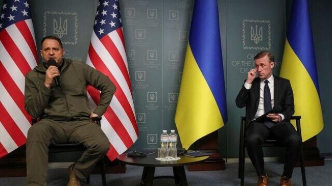 white house s sullivan visits kyiv says unwavering support to continue