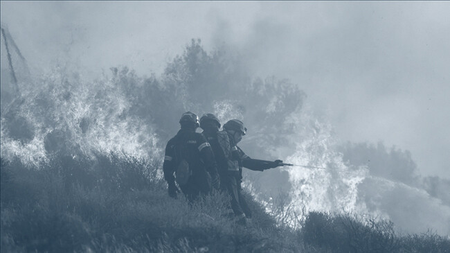 wildfire on greek island of crete