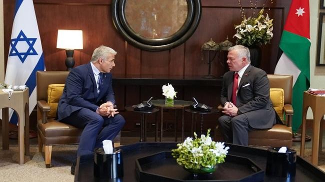 yair lapid jordans king abdullah meeting